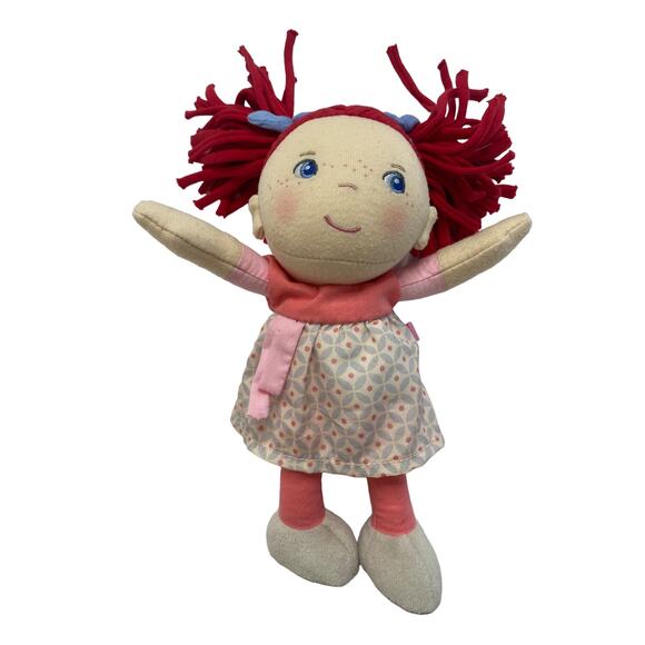 HABA Soft Doll Mirli 8" First Baby Doll Pale with Red Pigtails - Picture 1 of 9